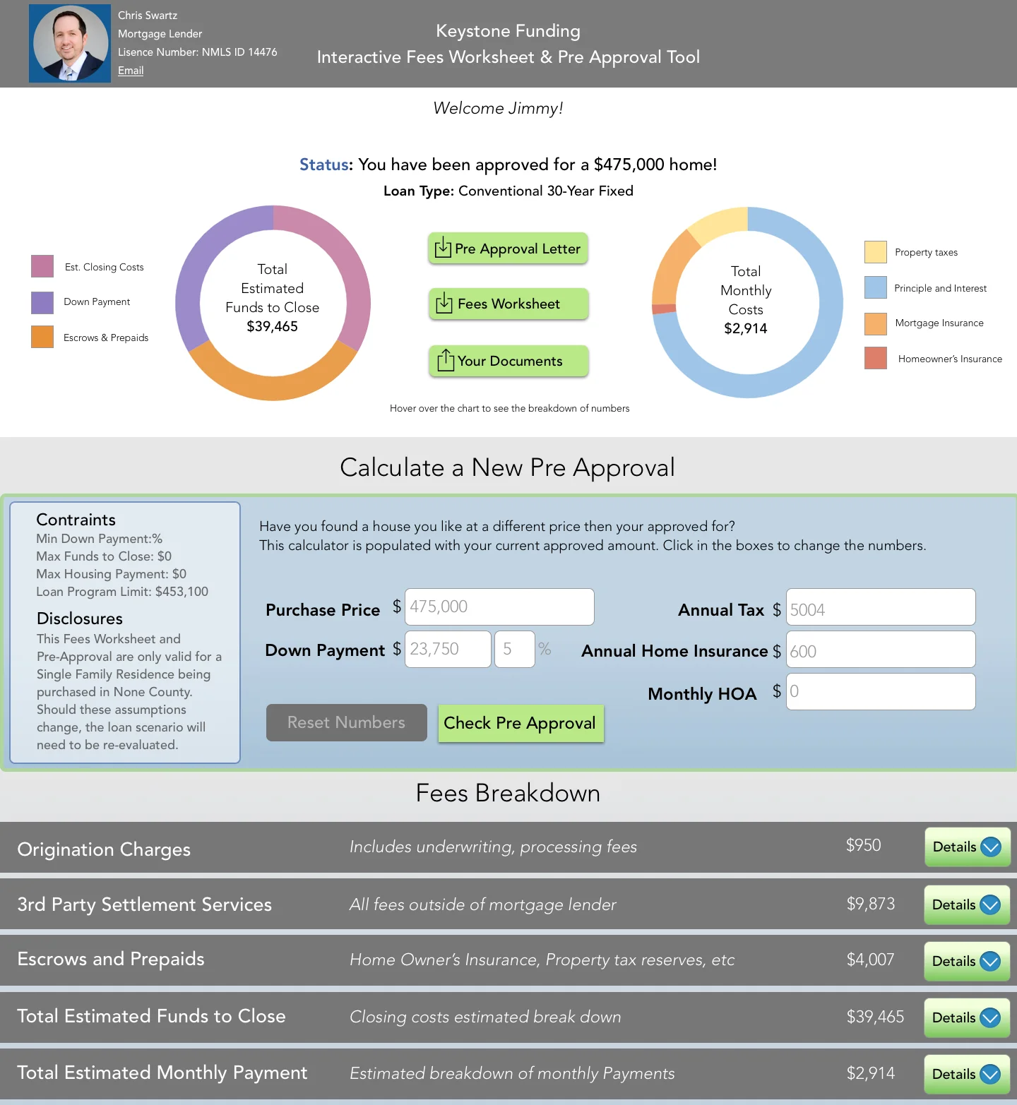 Download &amp; upload of documents at the top