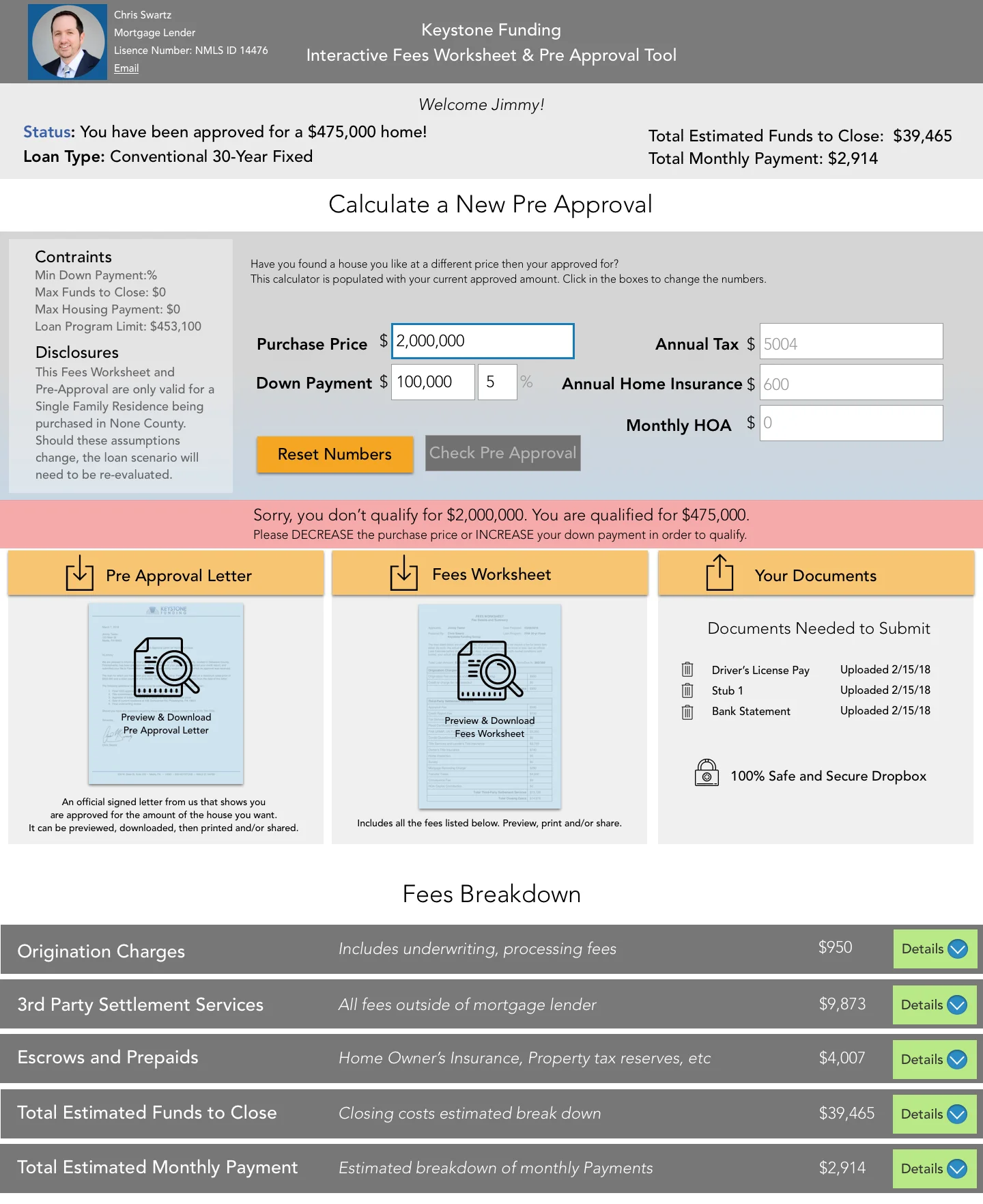 Downloading and uploading of documents found in center