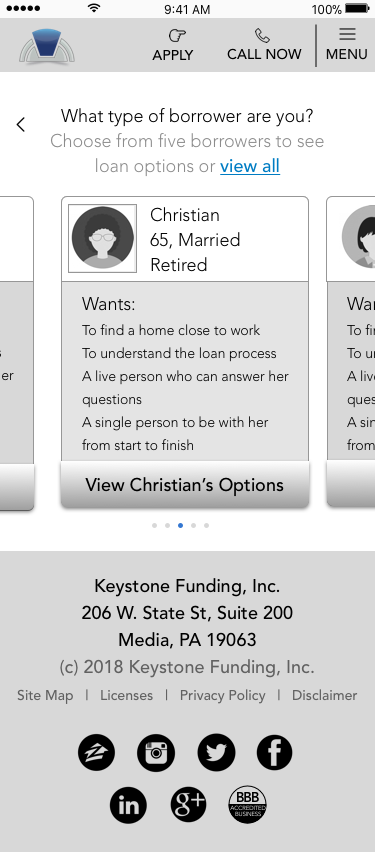 Mobile layout wireframe
