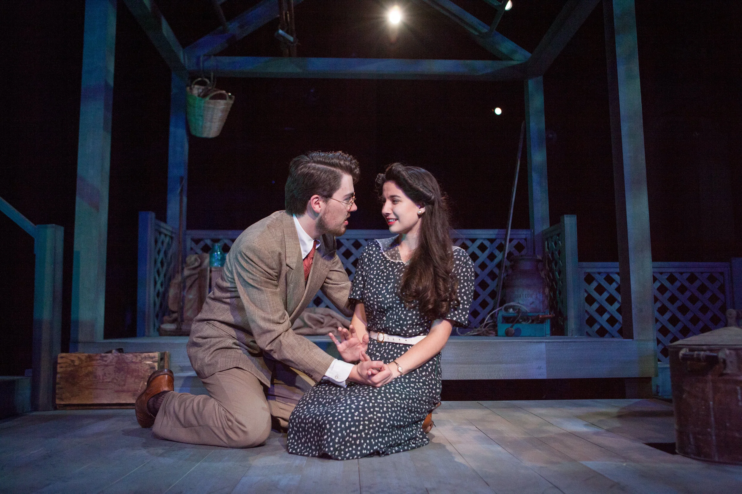 Seattle Pacific University Theatre Production Photography by Luke Rutan Pictured: Andrew Davies as Matt, Natalie Gress as Sally