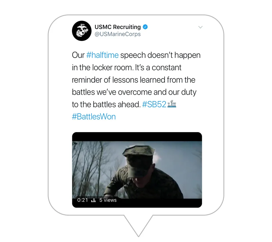 Tweeted: Exactly when the clock hit 0:00 ending the first half