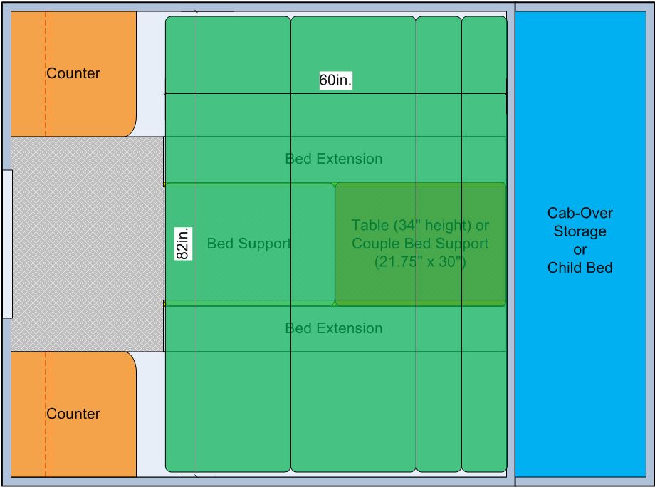 Queen Bed Configuration