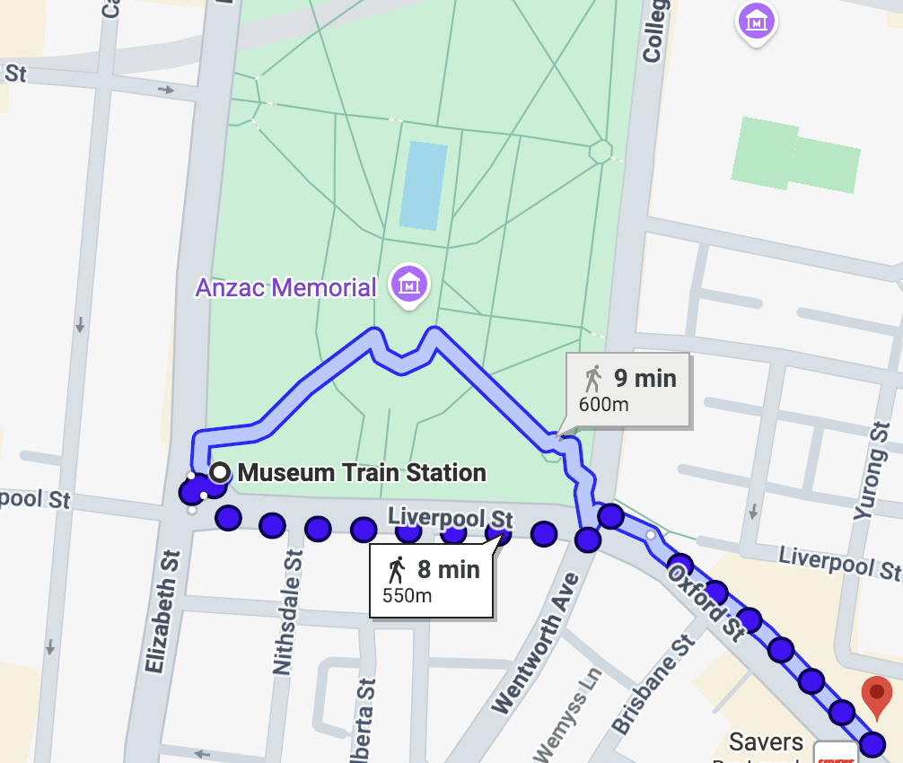 Walk from Museum Station to Oxford Art Factory