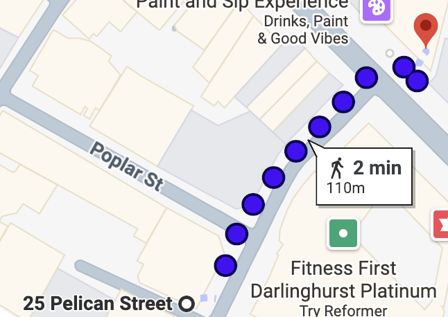 Walk from accessible parking