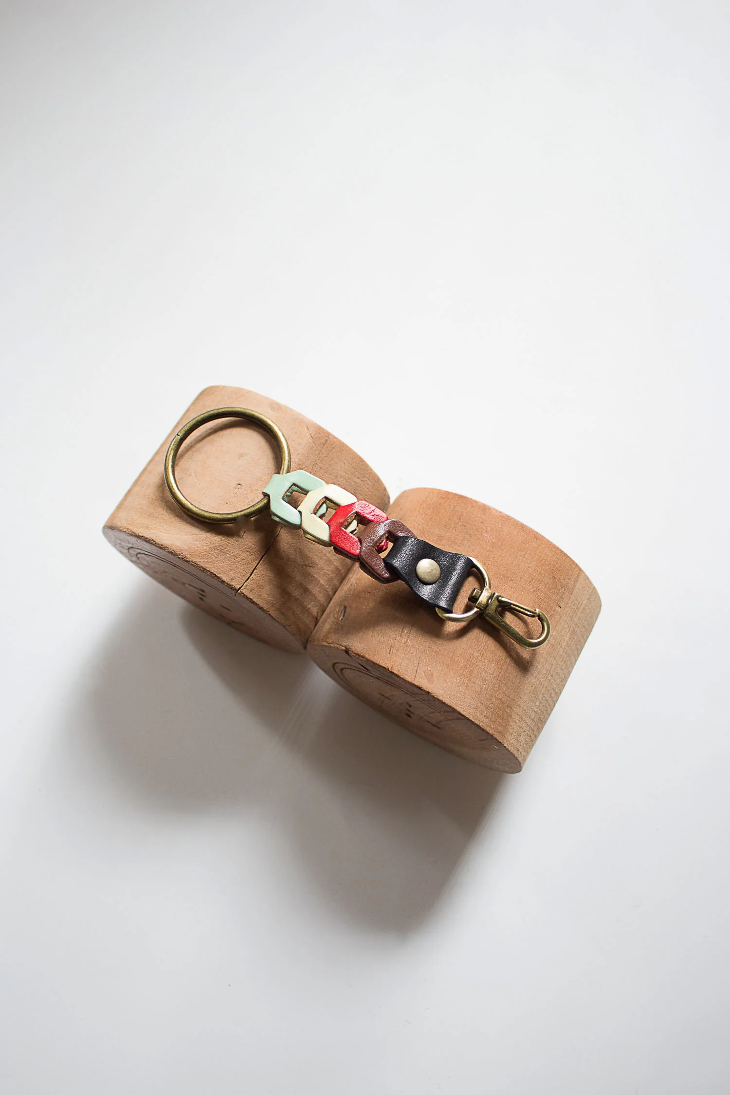 Leather Link Key Fob in FIAT