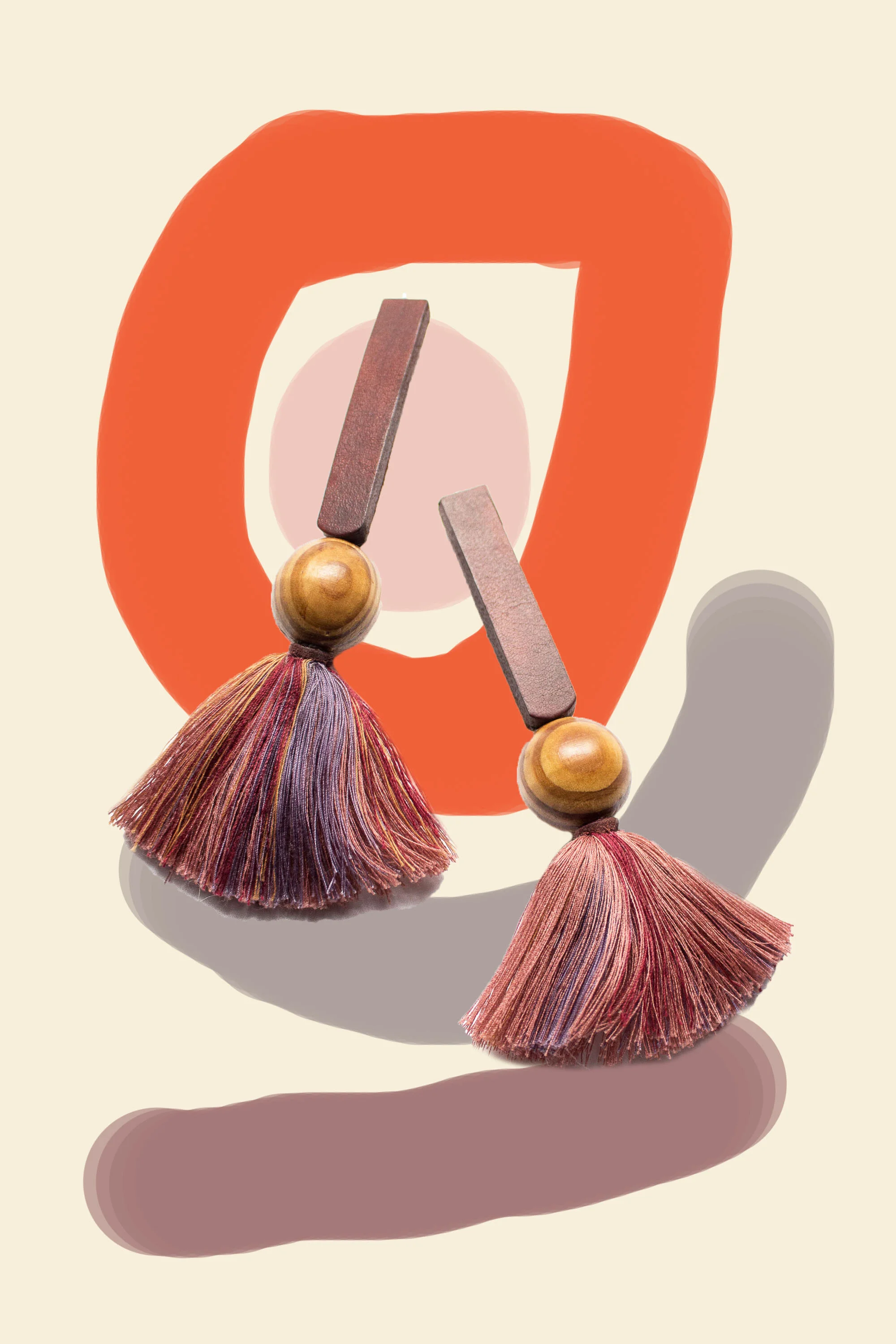 Lara Bead Rouge Tassel