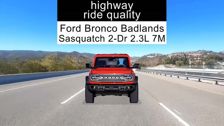2022 Ford Bronco Badlands Sasquatch Ride Quality - HWY