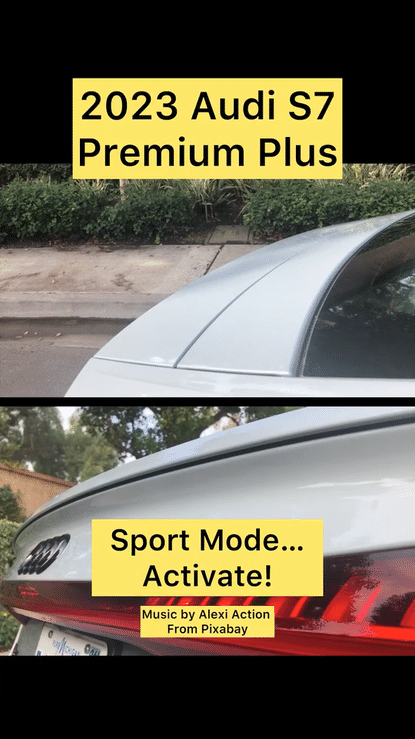 2023 Audi S7 Rear Wing - Sport Mode, Activate!