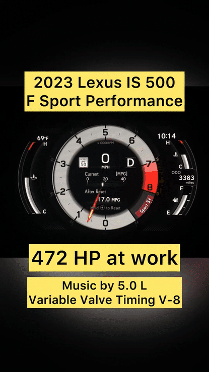 2023 Lexus IS 500 F Sport Performance Acceleration - Hear the V-8 Music
