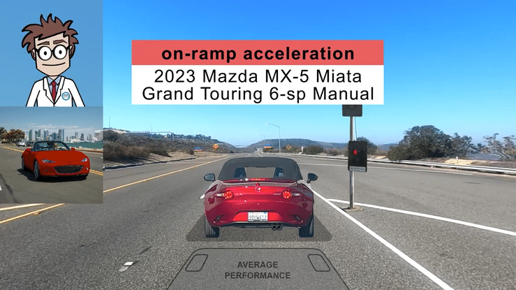 2023 Mazda MX-5 Miata Grand Touring 6M On-Ramp Acceleration - Clive Explains