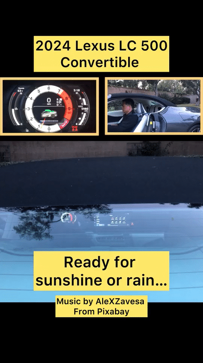 2024 Lexus LC 500 Convertible Top - Ready for sunshine or rain!