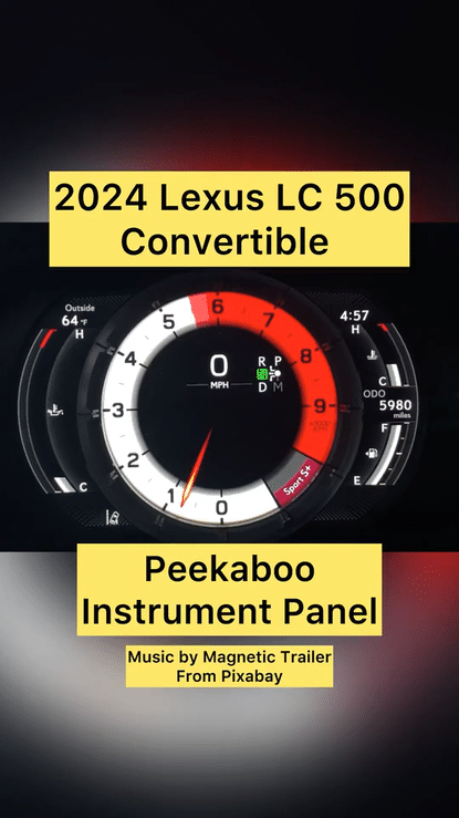 2024 Lexus LC 500 Convertible Peekaboo Instrument Panel