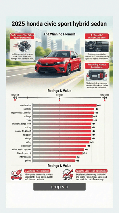 2025 Honda Civic Sport Hybrid Sedan - AI Meta Analysis Scorecard