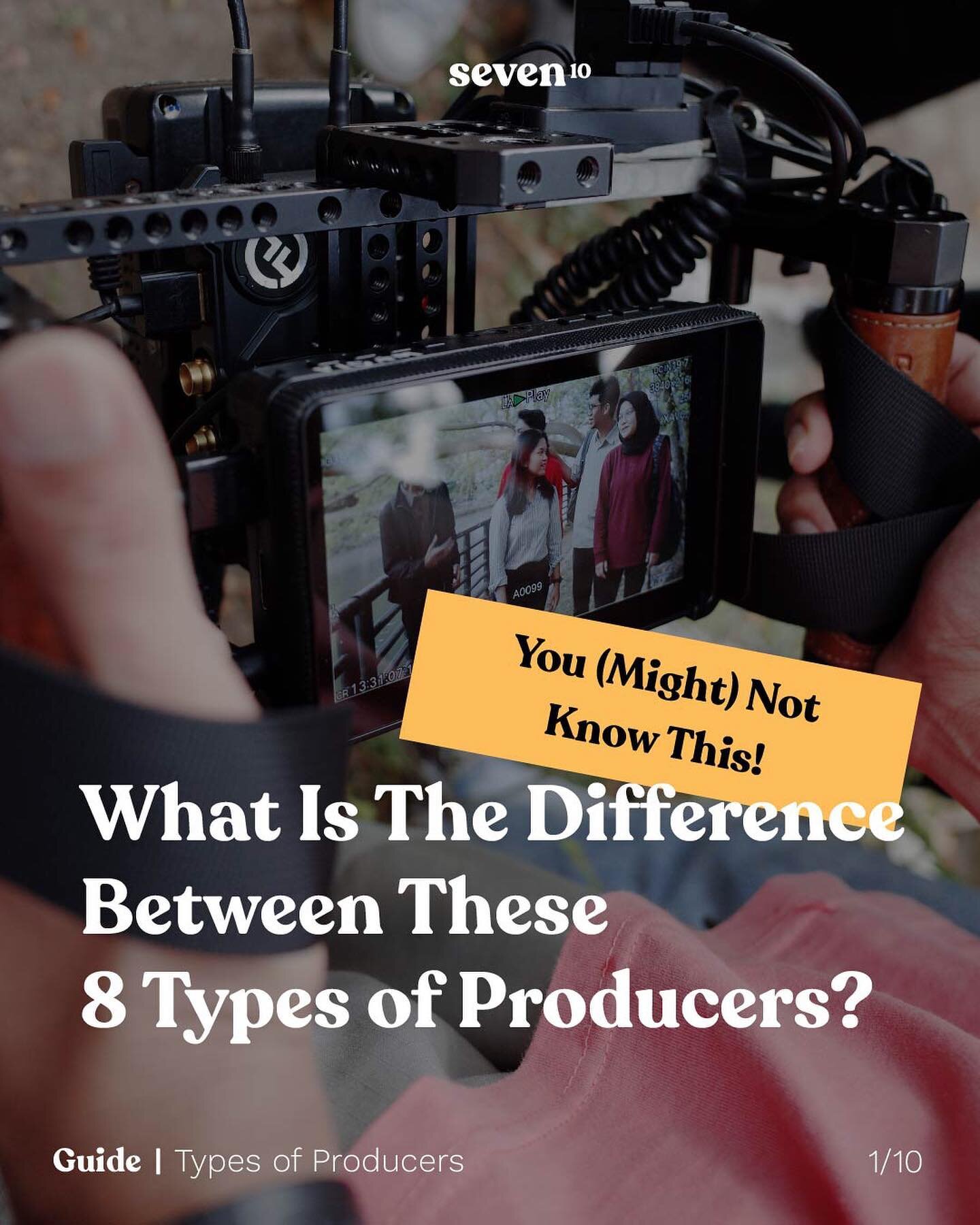 So here you have it, the difference among these eight producer types. Do you have any experiences or intriguing stories involving any of these roles? Share in comment below!

#filmproducer #documentaries #filmmakersworld #seven10guide