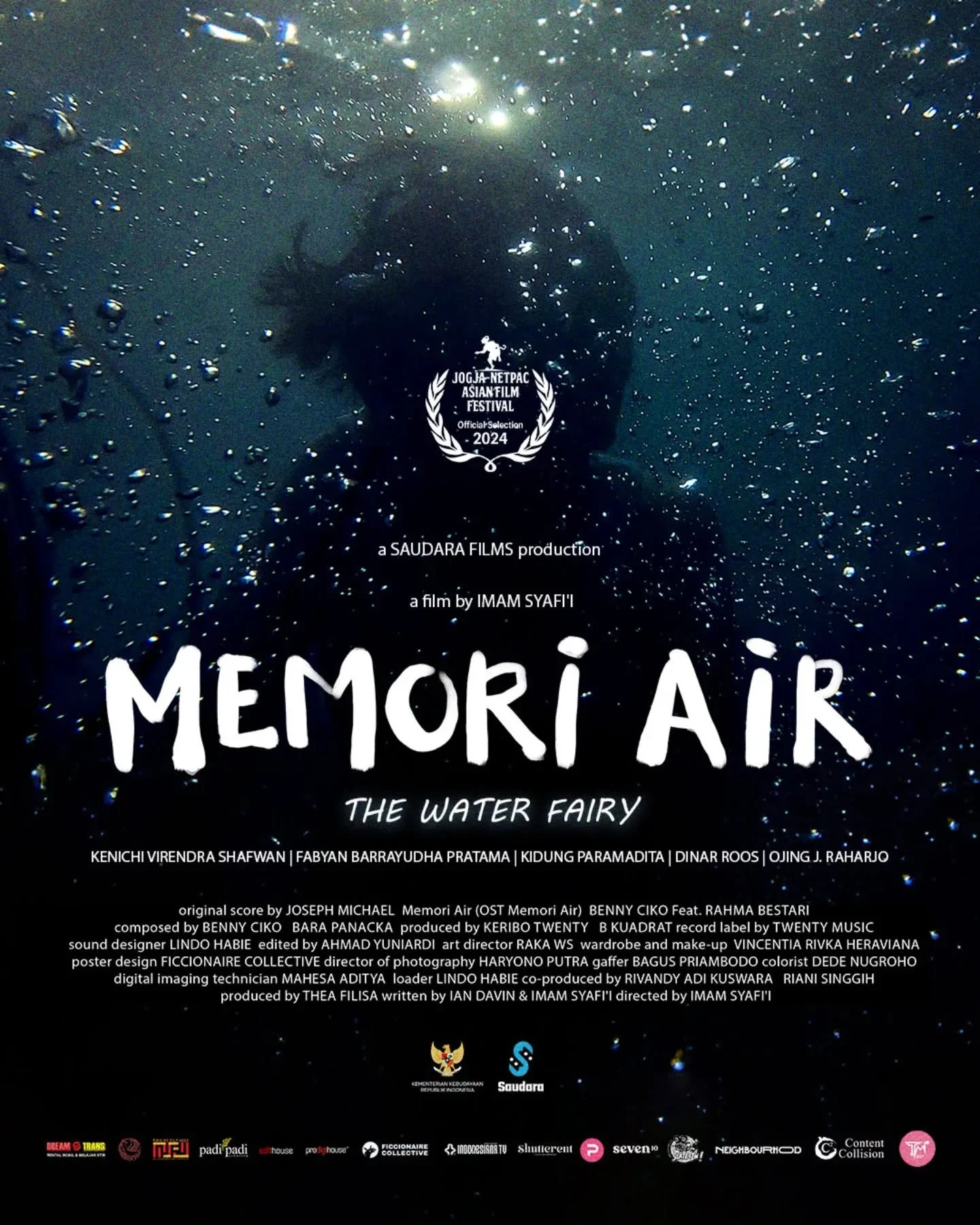 &ldquo;Memori Air (The Water Fairy)&rdquo; 
Directed by Imam Syafi&rsquo;i

Traumatized by witnessing the death of a close friend, a child kept coming back to the spring hollow, finding ways to free himself of guilt, sorrow, and accusations.

Excited