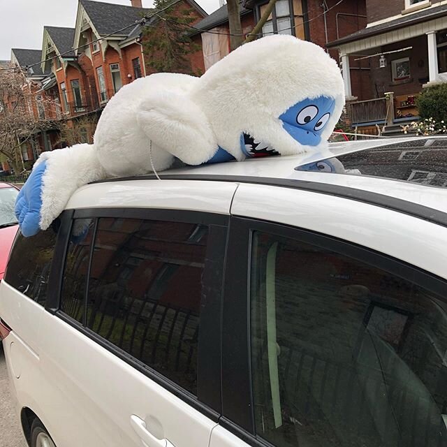 Abominable snowman finally captured in Dovercourt #rudolphtherednosedreindeer