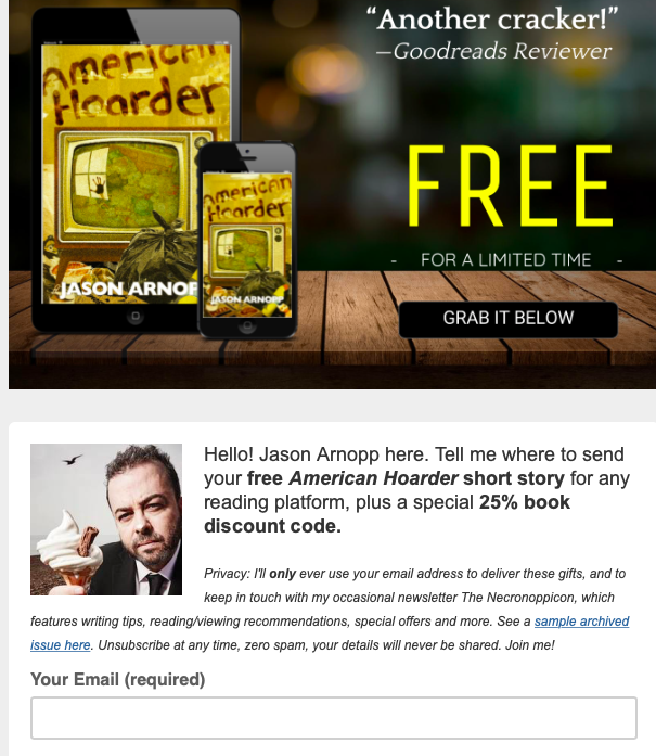 TEA - Author newsletter examples - JAson ARnopp sign up.png