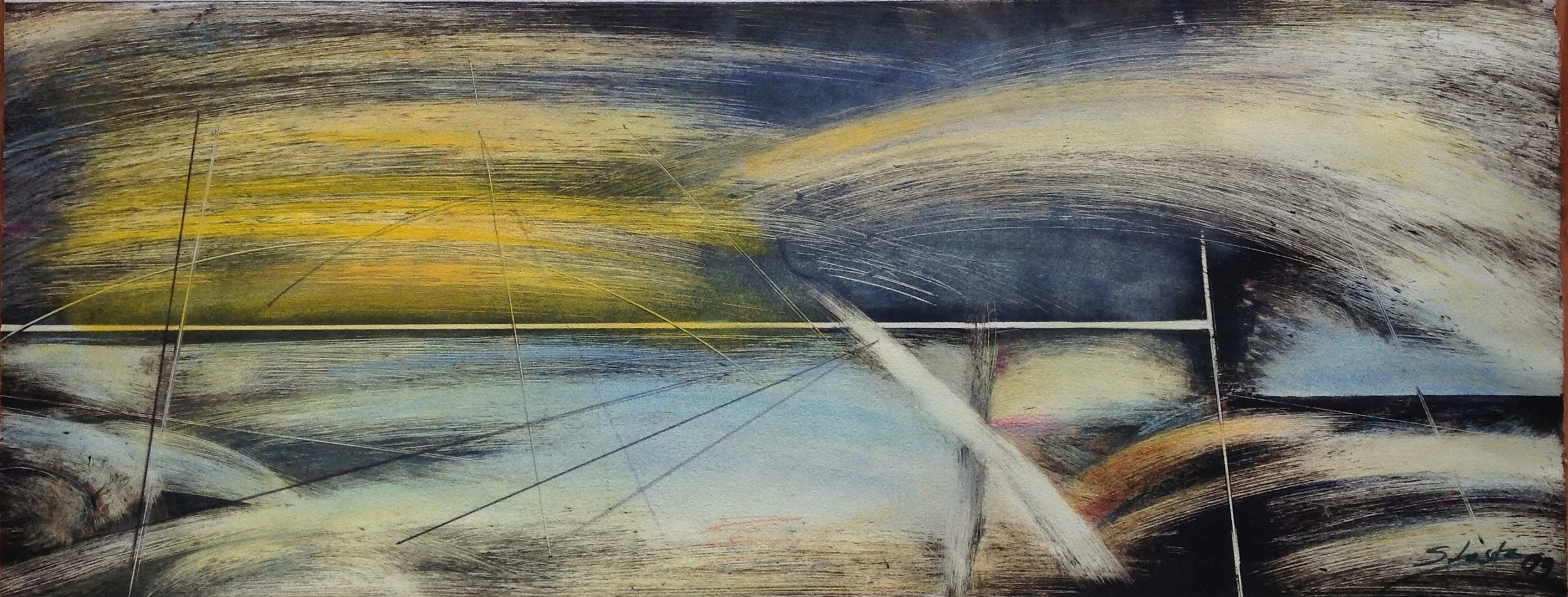 "Blue Landscape", 0.20x0.70m