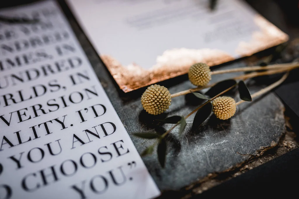 Hochzeitspapeterie, Wedding Stationery, Minimal, Boho, Lettering, Rosegold - via Viviane Lenders Design