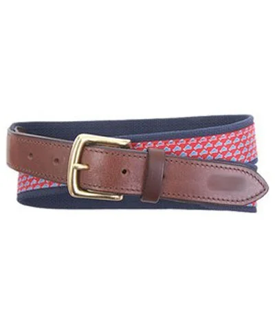 Ribbon/Web Belt with Leather End