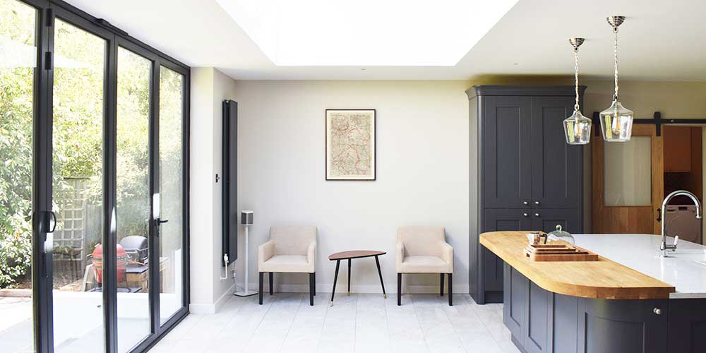 A large roof light brings in natural light to parts of the existing space in the Studio Werc project.