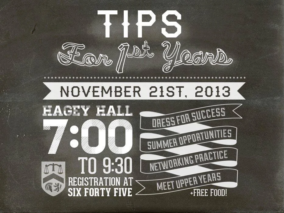 Tips for First Year's (Event) 