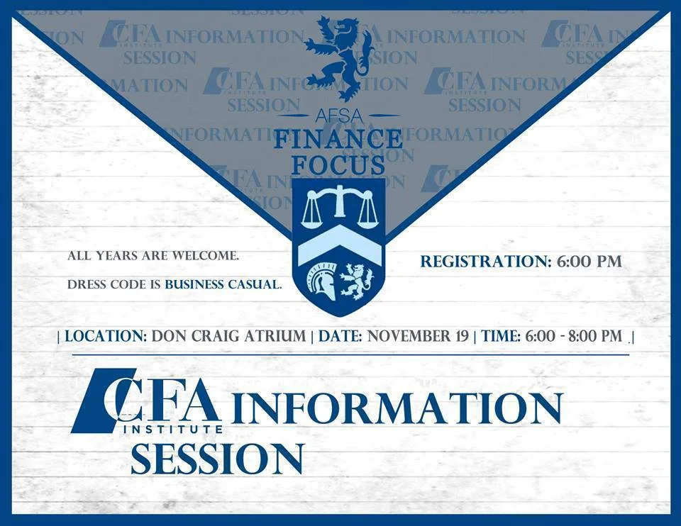 CFA Information Session on November 19th