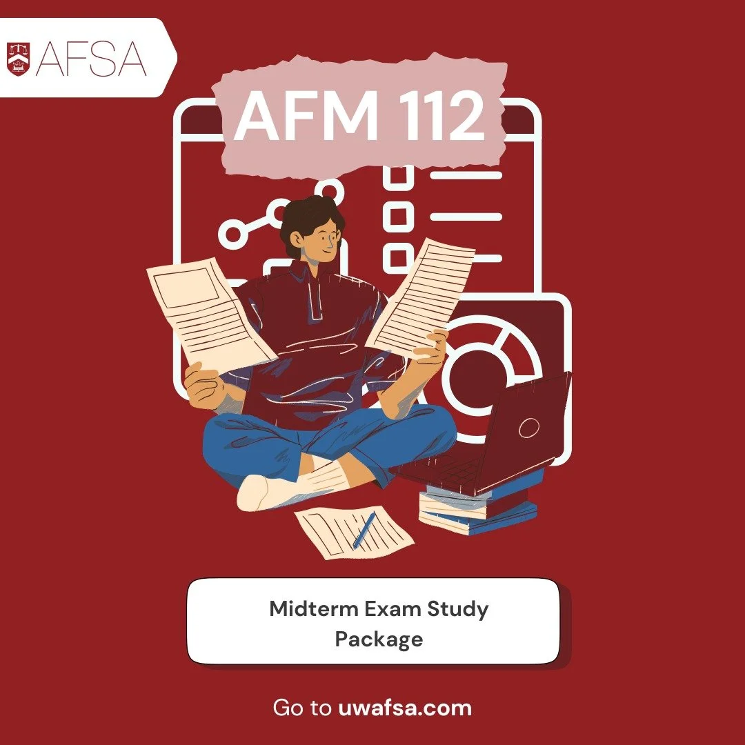 AFM 112 - MIDTERM
Hey SAF! Want to ensure your AFM 112 midterm results are in the TOP quartile?📊Master pivot tables, IQR, and data analysis with AFSA Education's Study Package.