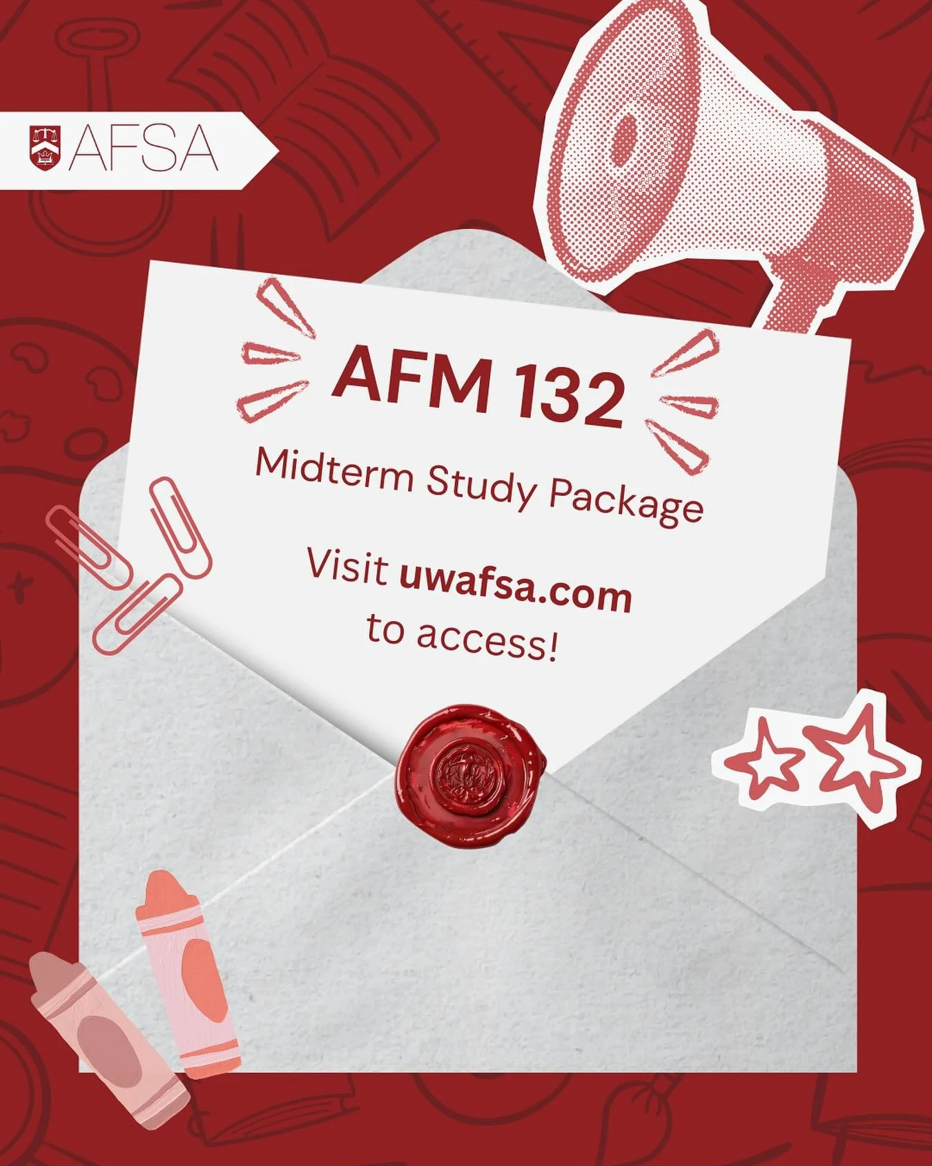 Hey SAF! Feeling like you aren&rsquo;t managing your study time efficiently? Are you stressed about upcoming midterms? Have no fear, for AFSA Education&rsquo;s AFM 132 Study Package is here for you! From key concepts to practice questions, our AFM 13