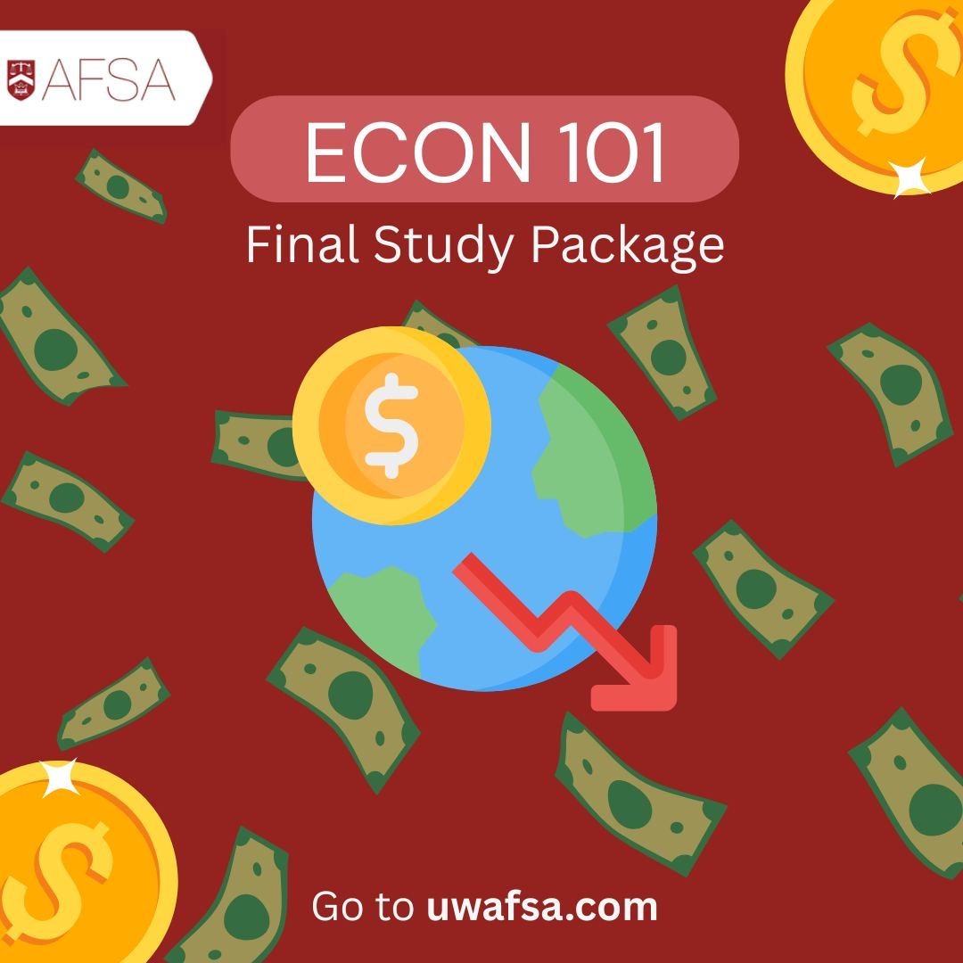 Good luck to everyone on their finals! AFSA's ECON 101 study package is now ready to help you out!
