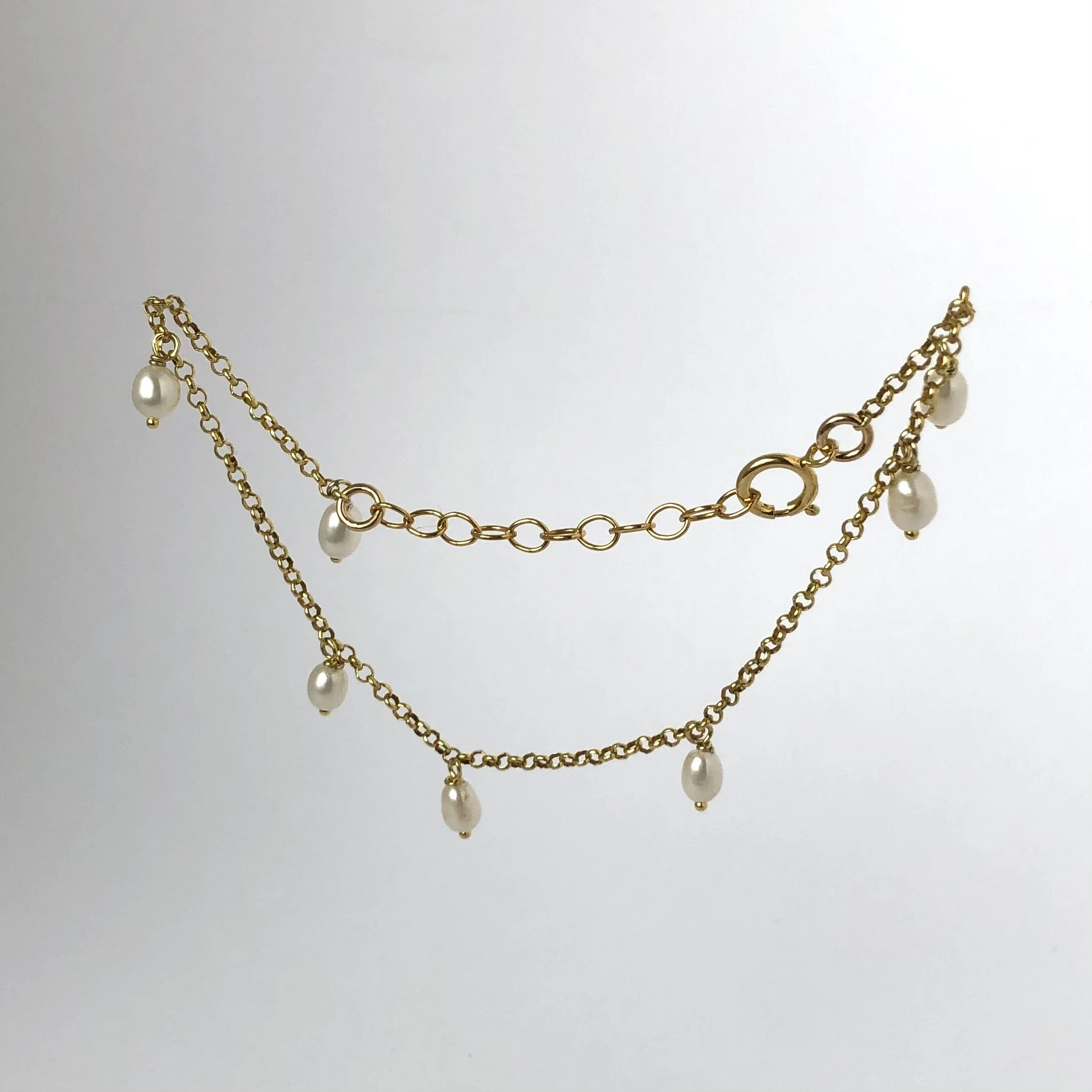 gold pearl drop bracelet 2