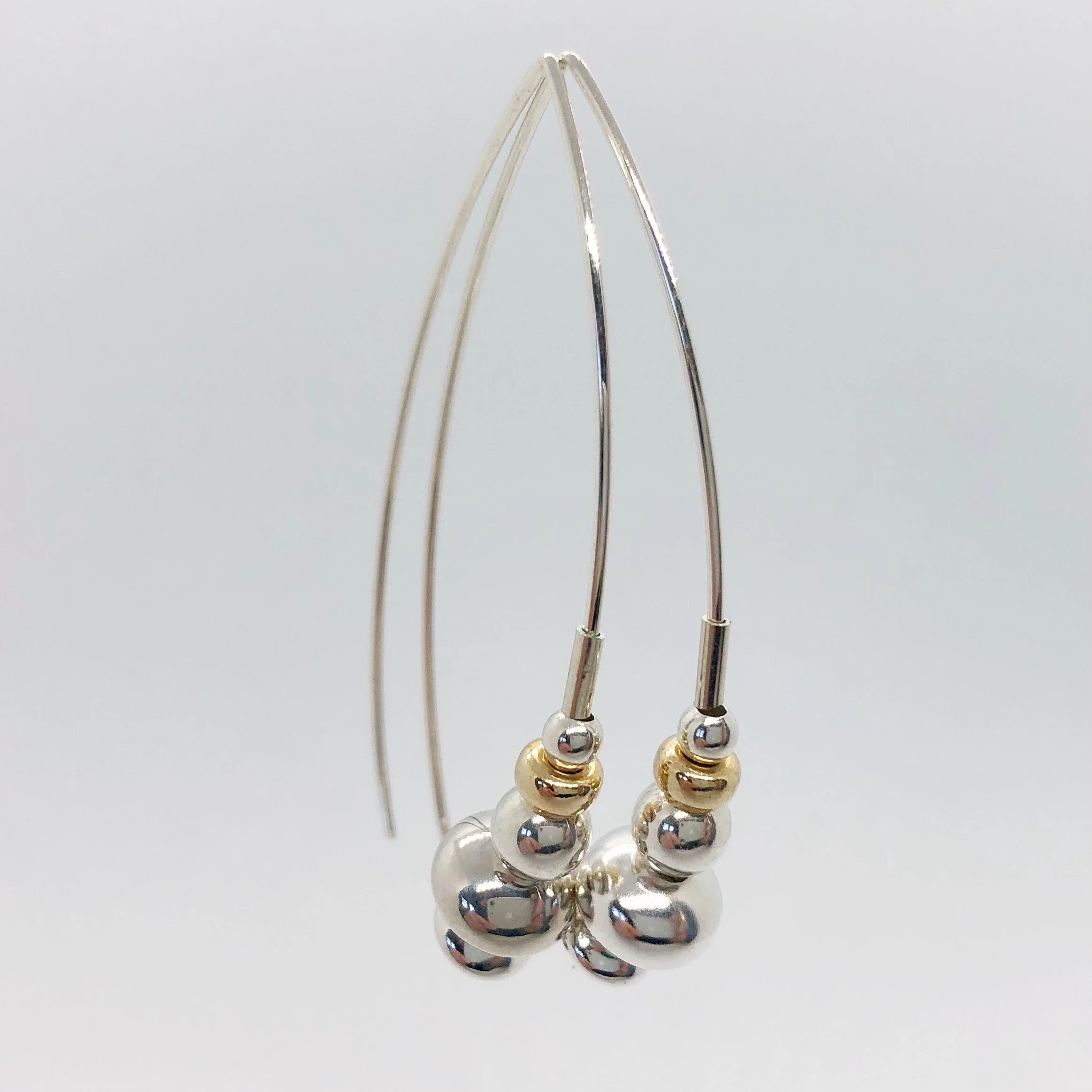 Serenity Precious Metal Gold & Silver Teardrops