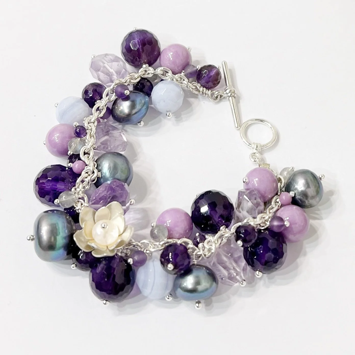 Berry Cluster Flower Dangle Bracelet