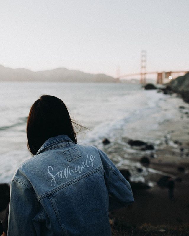 Way back when a bride gifted her bridesmaids with personalized jean jackets. The best thing is the bridesmaids not only looked BA the day of, but can still wear them today and look just as cool. Not making these jackets a regular thing, but love the idea for all you brides out there!