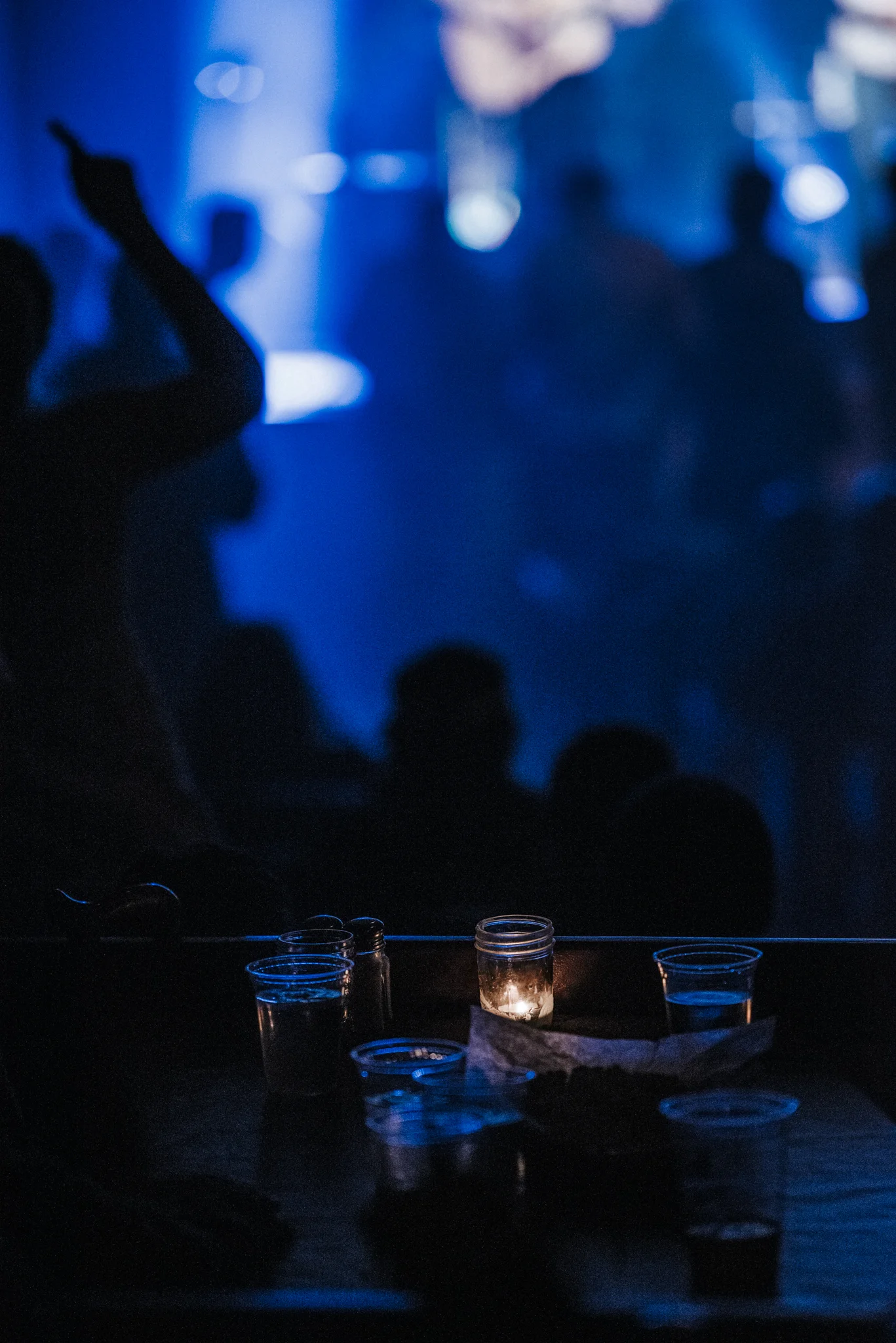 Candle lit tables