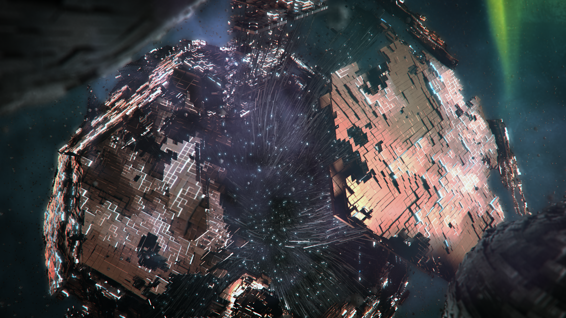 3D render I worked on in Downtime. Playing around with procedural workflow in Cinema 4D, X-Particles and Octane Renderer