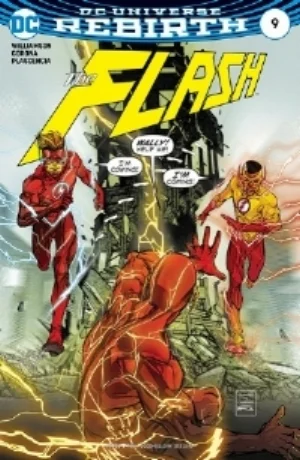Mark's pick this week is "The Flash" (#9). The cover is reminiscent of "Flash of Two Worlds" but featuring both Wallys/Kid Flashes.