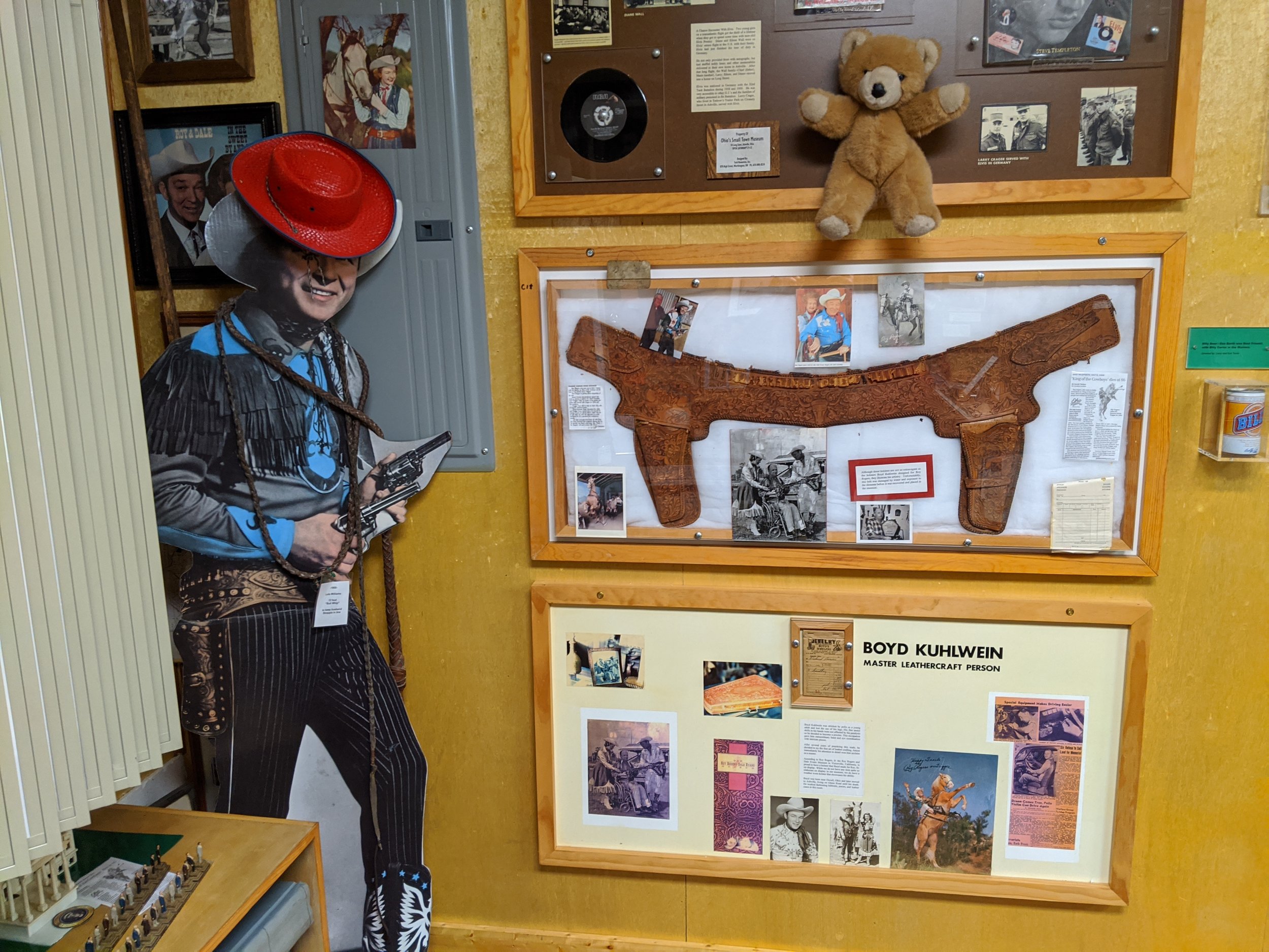 Roy Rogers worked in the town at the local cannery. He got fired for always singing on the job…