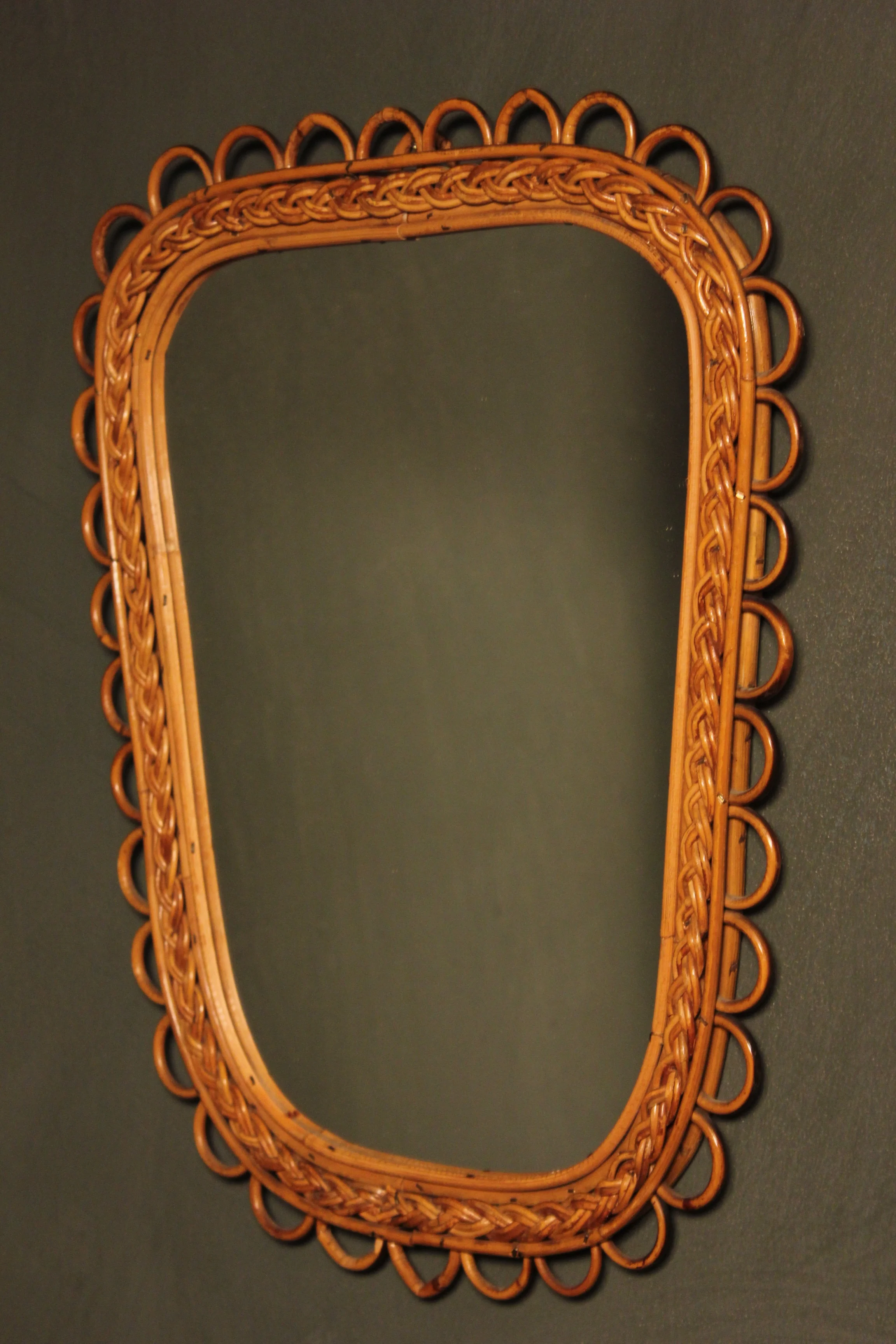 Italian Wicker Mirror