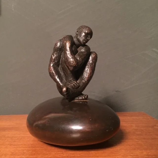 Engaging Bronze Figure entitled 'At the Water's Edge'