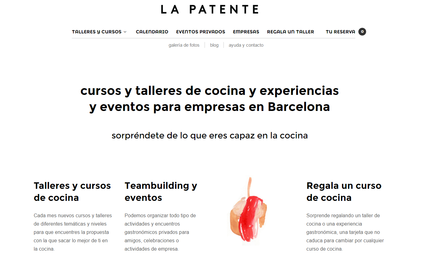 ES/CA>EN translation of recipes for La Patente, a cooking workshop in Barcelona, Spain.