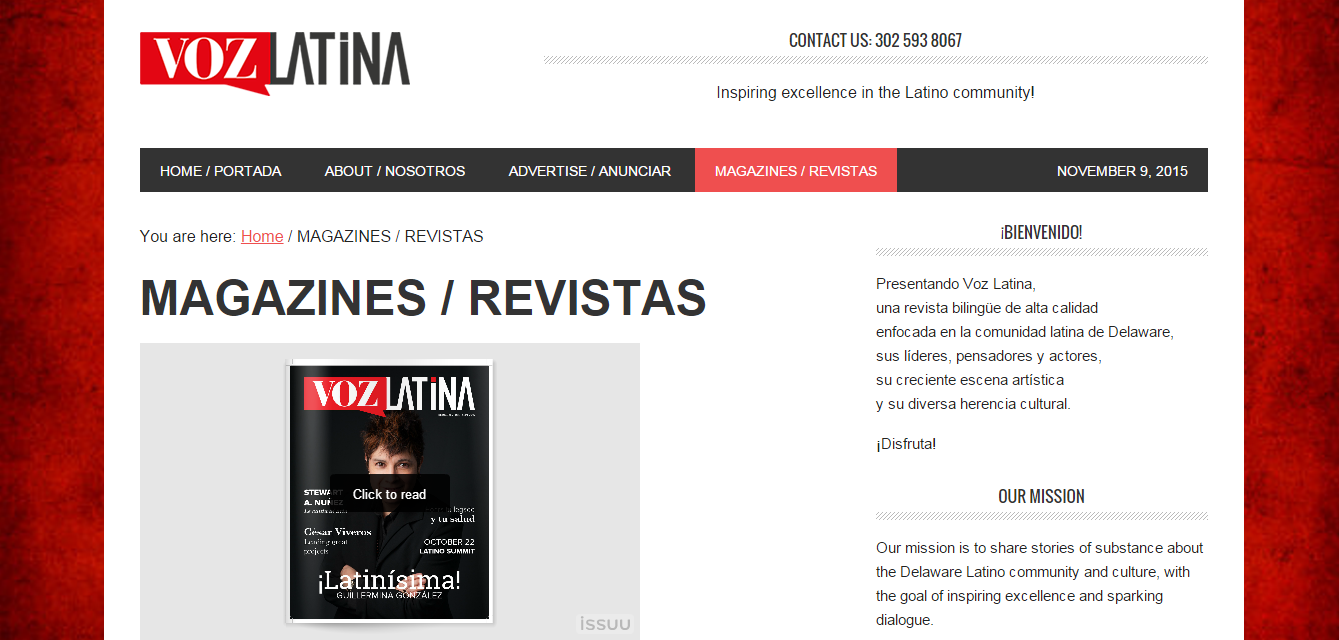 ES>EN translation of articles for Voz Latina , a bilingual magazine for the Delaware Latino community.