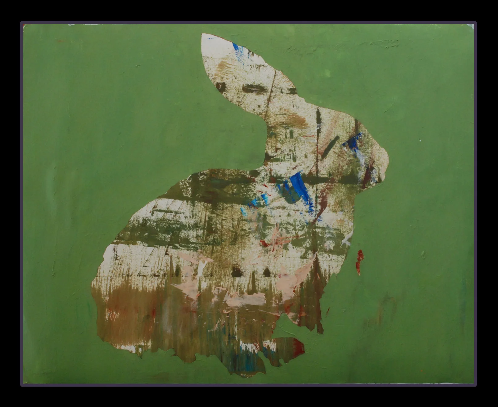Bunny=Beginning , 19"x24" mixed media on paper, 2015