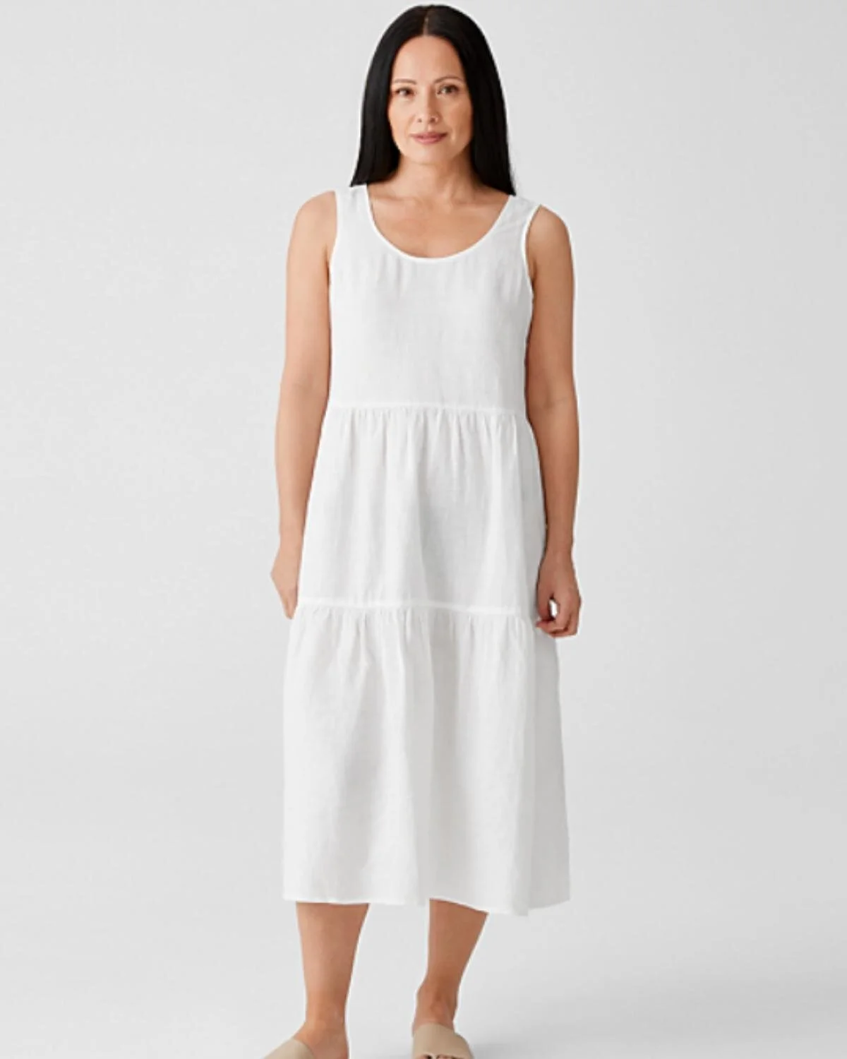 Eco-Friendly white dress from Eileen Fisher