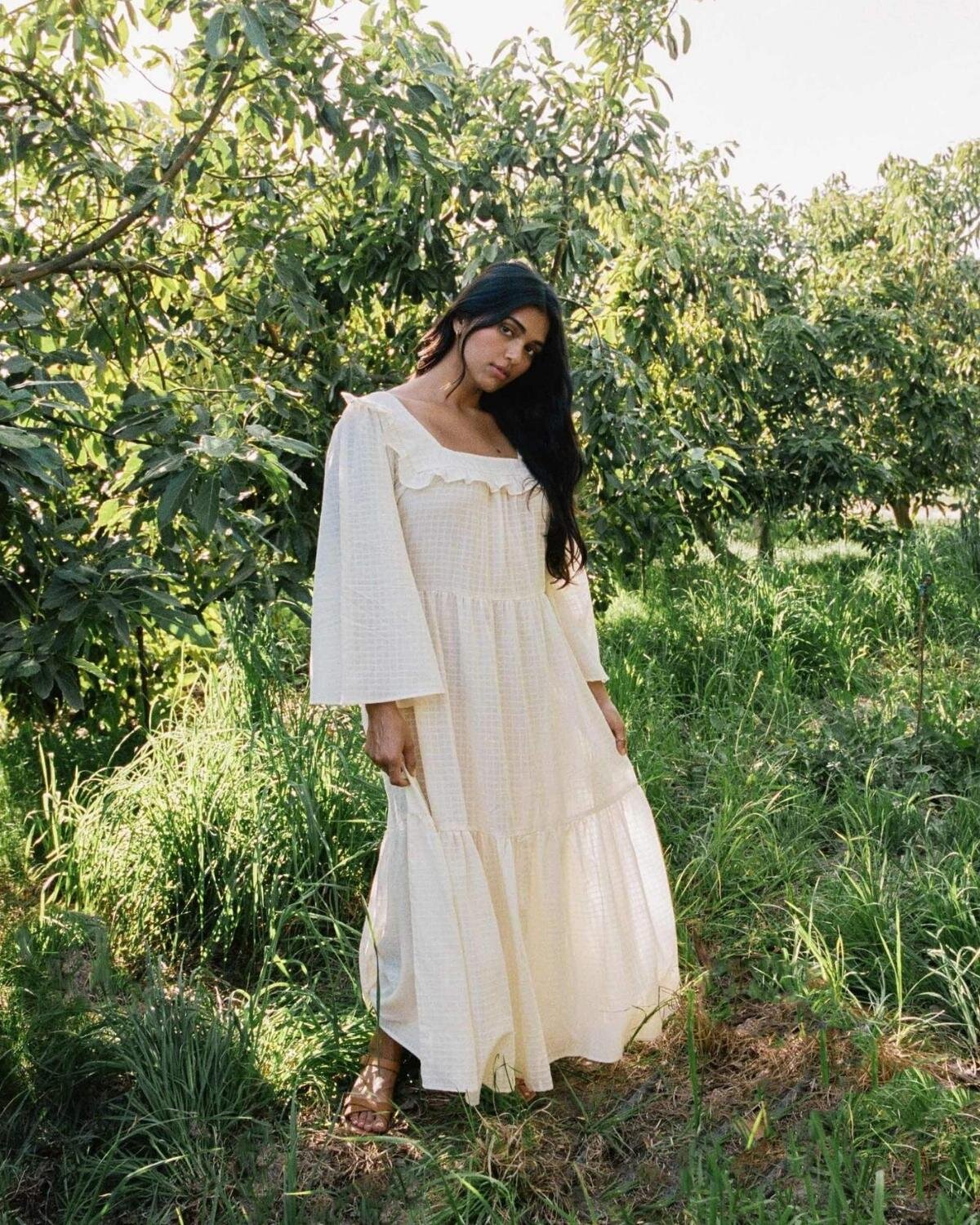 flowy white dress