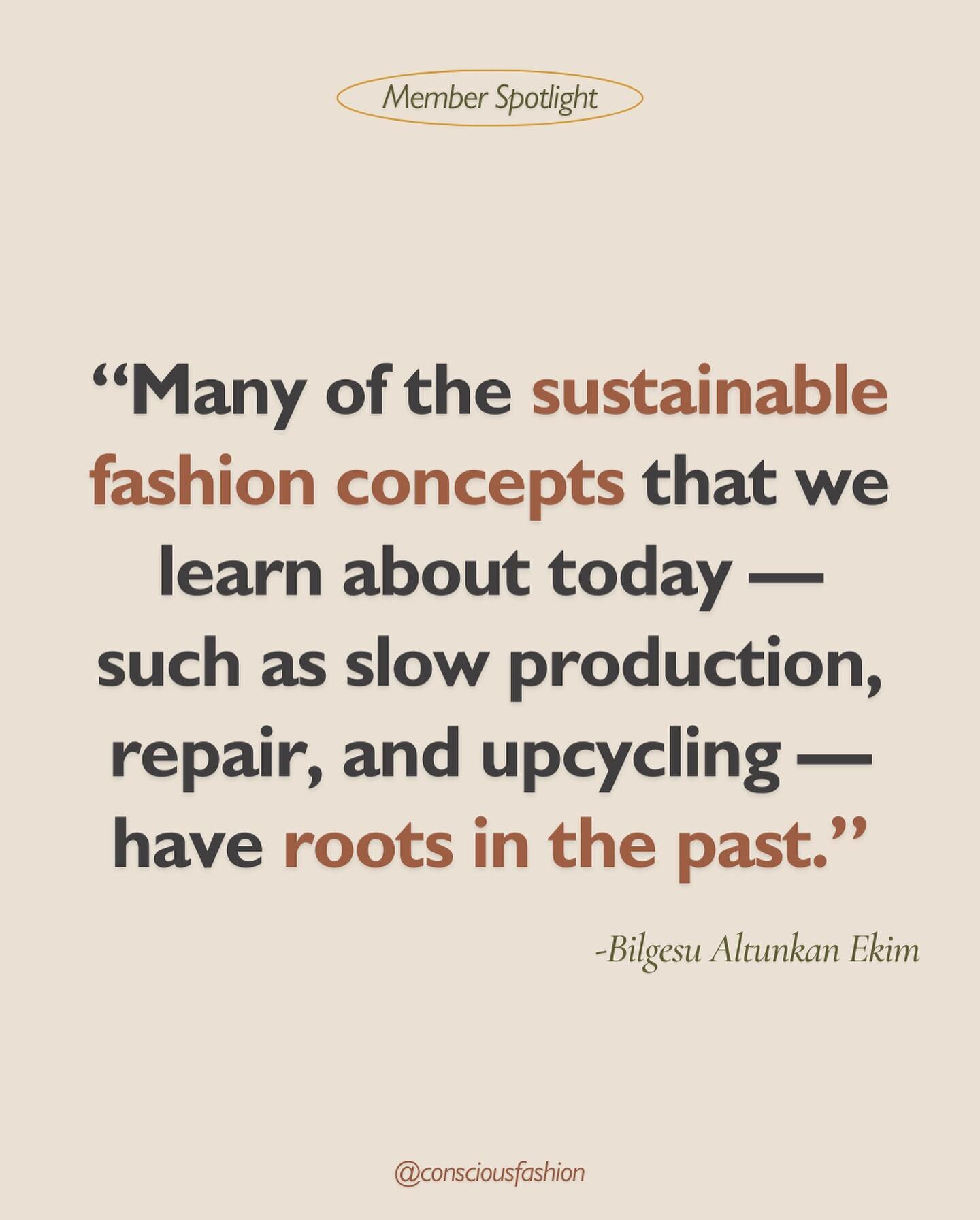 💬 How can communication strengthen the circular fashion movement? We spoke with Conscious Fashion Collective Member Bilgesu Altunkan Ekim, a seasoned communications specialist from Turkey, currently based in Prague.⁠
⁠
Since 2018 she has dedicated h