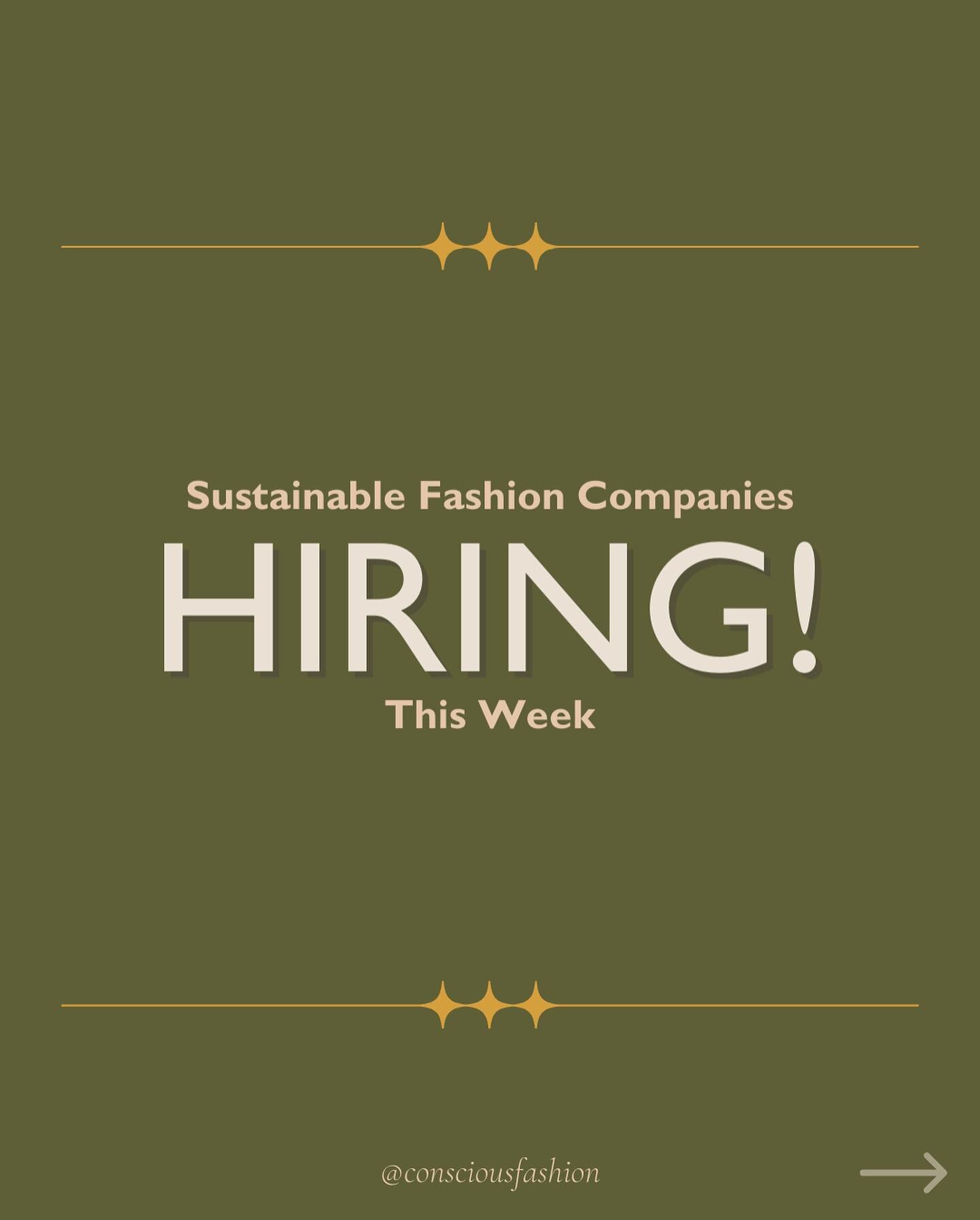🧑🏾&zwj;💻 Apply today to these and 20+ new sustainable fashion job opportunities added to our Job Board!⁠
⁠
🌏  We update our Job Board with sustainable fashion job opportunities worldwide every week! Go to consciousfashion.co/jobs to check out Our