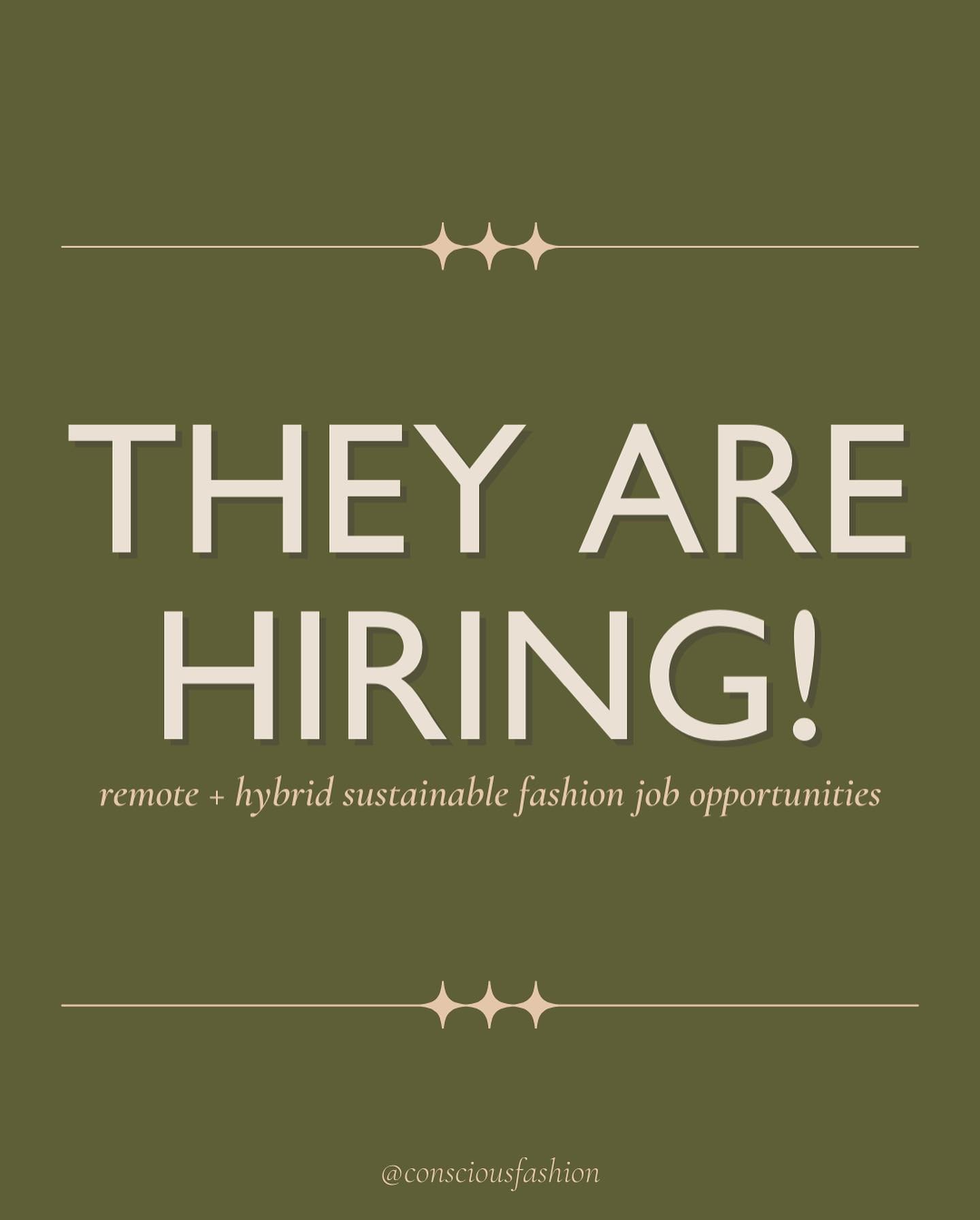 🧑🏾&zwj;💻 Apply today to these and 10+ new sustainable fashion job opportunities added to our Job Board!⁠
⁠
🌏  We update our Job Board with sustainable fashion job opportunities worldwide every week! Go to consciousfashion.co/jobs to check out Our