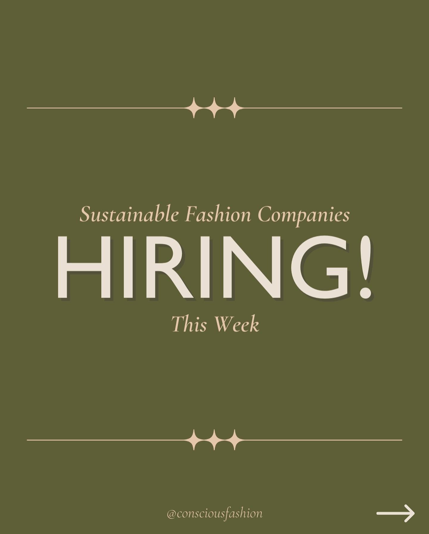 🧑🏾&zwj;💻 Apply today to these and 10+ new sustainable fashion job opportunities added to our Job Board!⁠
⁠
🌏  We update our Job Board with sustainable fashion job opportunities worldwide every week! Go to consciousfashion.co/jobs to check out Our