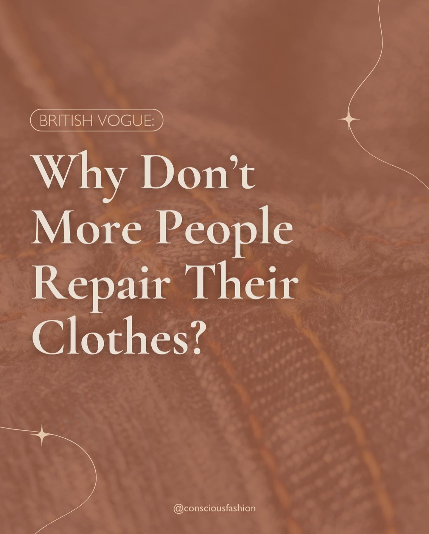 ✨&rdquo;Repairing our clothes is essential in order to increase the lifespan of our garments, and to stop them from ending up in landfill.&rdquo;⁠
⁠
🔗 Check out the full article on this topic by Emily Chan for British Vogue via the link in bio.⁠
⁠
?